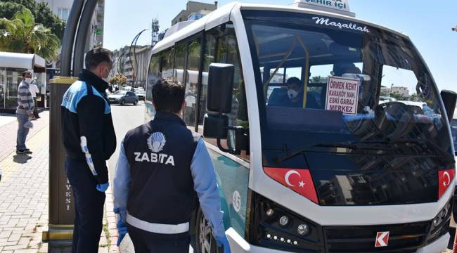 ALİAĞA ZABITASI'NDAN TOPLU TAŞIMALARA GÜVENLİ MESAFE DENETİMİ