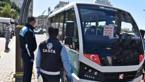 ALİAĞA ZABITASI'NDAN TOPLU TAŞIMALARA GÜVENLİ MESAFE DENETİMİ