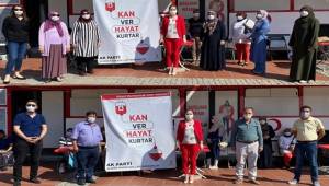 ALİAĞA AK PARTİLİ KADINLARDAN KAN BAĞIŞI