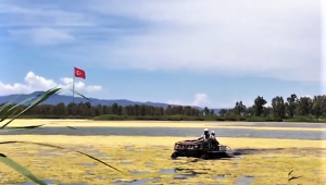 ALİAĞA'DA SİVRİSİNEKLE MÜCADELEDE AMFİBİK ARAÇLAR DA DEVREDE