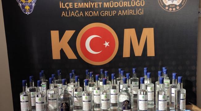 ALİAGA'DA EMNİYETTEN KAÇAK İÇKİ DENETİMİ