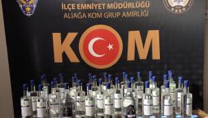 ALİAGA'DA EMNİYETTEN KAÇAK İÇKİ DENETİMİ