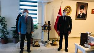 ALİAĞA DEVLET HASTANESİ BAŞHEKİMİNDEN EMNİYET MÜDÜRÜNE ZİYARET