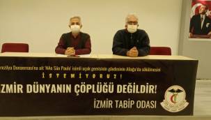 TABİP ODASINDAN ALİAĞA'YA DESTEK "İZMİR DÜNYANIN ÇÖPLÜĞÜ DEĞİLDİR"