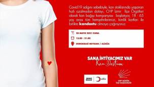 ALİAĞA CHP'DEN KAN BAĞIŞI ÇAĞRISI