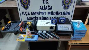 ALİAĞA'DAKİ CAMİDE HIRSIZLIK YAPAN ŞAHIS POLİSTEN KURTULAMADI 