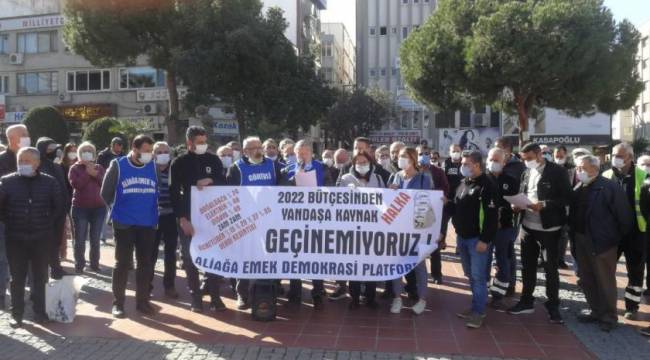 ALİAĞA EMEK VE DEMOKRASİ PLATFORMU ZAMLARI PROTESTO ETTİ