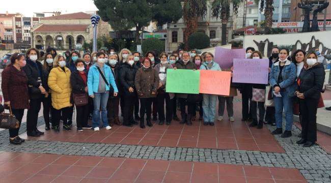 ALİAĞALI KADINLAR "İSTANBUL SÖZLEŞMESİNDEN VAZGEÇMİYORUZ"