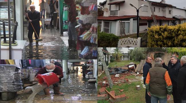 KEMERALTI'NI YAĞMUR,ÇEŞME'Yİ HORTUM VURDU