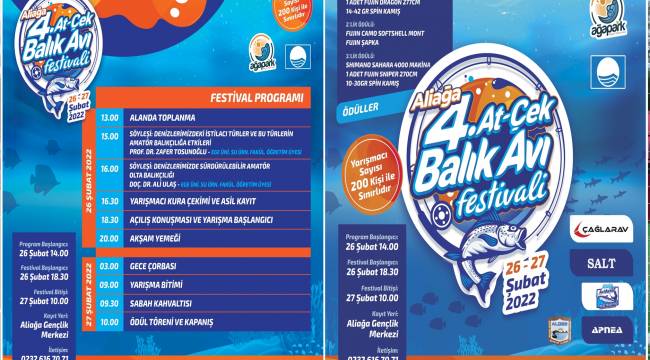 ALİAĞA'DA BU HAFTA SONU "AT-ÇEK BALIK AVI FESTİVALİ" VAR