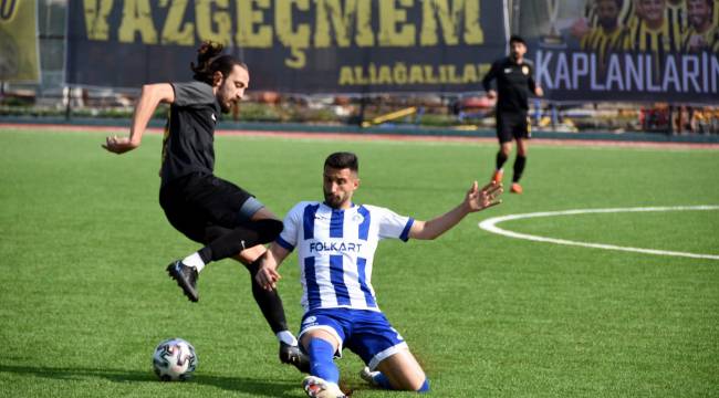 LİDER ALİAĞASPOR FK EVİNDE AĞIRLADIĞI İZMİRSPOR'U 2 GOLLE DEVİRDİ