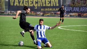 LİDER ALİAĞASPOR FK EVİNDE AĞIRLADIĞI İZMİRSPOR'U 2 GOLLE DEVİRDİ