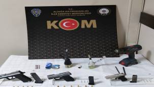 ALİAĞA EMNİYETİNDEN ÇANDARLI'DA SİLAH OPERASYONU