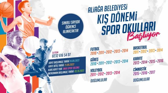 ALİAĞA'DA KIŞ SPOR OKULLARI KAYITLARI 19 EYLÜL'DE BAŞLIYOR