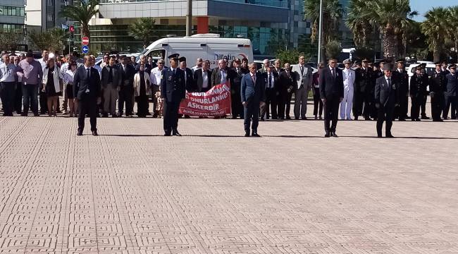 GAZİLER GÜNÜ DOLAYISIYLA ALİAĞA'DA TÖREN DÜZENLENDİ