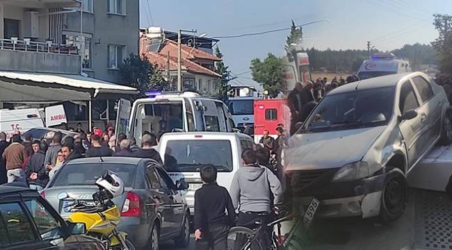 İZMİR'DE OTOMOBİL OTOBÜS DURAĞINA DALDI: 3 YARALI