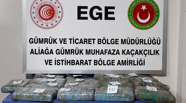 ALİAĞA LİMANINDA 22,6 KG UYUŞTURUCU ELE GEÇİRİLDİ