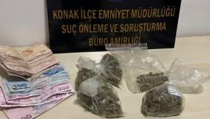 İZMİR KONAK'TA ZEHİR TACİRLERİ KISKIVRAK YAKALANDI