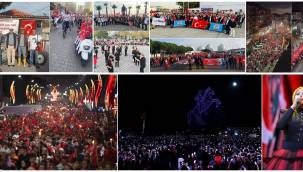 ALİAĞA'NIN HER KÖŞESİNDE CUMHURİYET COŞKUSU YAŞANDI