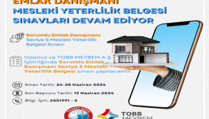 ALTO'DA SORUMLU EMLAK DANIŞMANLIĞI MESLEKİ YETERLİLİK SINAVI BAŞVURULARI DEVAM EDİYOR