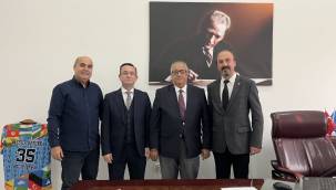 İKÇÜ GEMİ İNŞAATI VE DENİZCİLİK FAKÜLTESİ YÖNETİMİNDEN ALİAĞA PROTOKOLÜNE PROJE ZİYARETİ