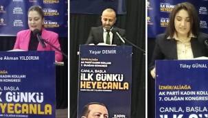 ALİAĞA AK PARTİ KADIN KOLLARI BAŞKANLIĞINA TÜLAY GÜNAL SEÇİLDİ