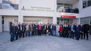 İZMİR BÜYÜKŞEHİR BELEDİYE BAŞKANI TUGAY'DAN ALİAĞA'DAKİ ODA VE DERNEKLERE ZİYARET