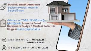 ALTO'DA EMLAK DANIŞMANLIĞI MESLEKİ YETERLİLİK SINAVI BAŞVURULARI DEVAM EDİYOR