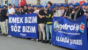 TÜPRAŞ'IN ARDINDAN RAVAGO İŞÇİSİ DE EYLEM YAPTI