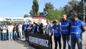 TÜPRAŞ'TA İŞÇİLERİN EYLEMLERİ DEVAM EDİYOR