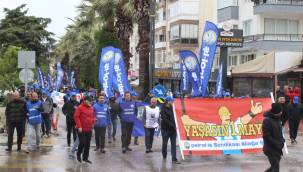 ALİAĞALILAR YAĞMURA VE SOĞUĞA ALDIRMADAN YÜRÜDÜ