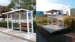 BÜYÜKŞEHİRDEN ALİAĞA'DA SU DEPOSU VE KAPALI DURAK ÇALIŞMASI