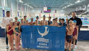 ALİAĞALI MİNİK YÜZÜCÜLER GÖZ DOLDURDU
