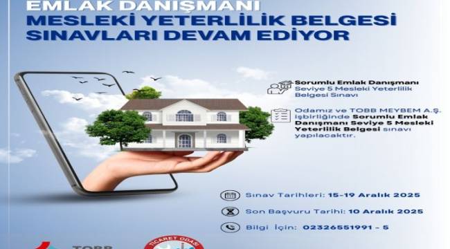 ALTO'DA EMLAK DANIŞMANLIĞI MESLEKİ YETERLİLİK SINAVI BAŞVURULARI DEVAM EDİYOR