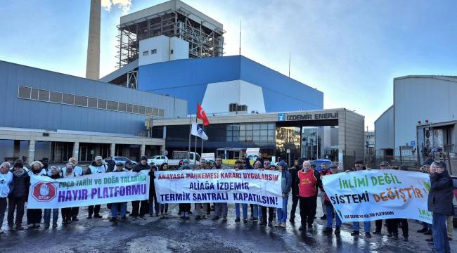 ALİAĞA İZDEMİR ÖNÜNDE PROTESTO EYLEMİ