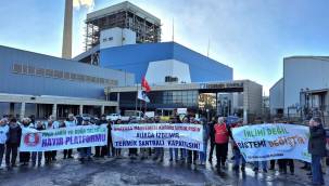 ALİAĞA İZDEMİR ÖNÜNDE PROTESTO EYLEMİ