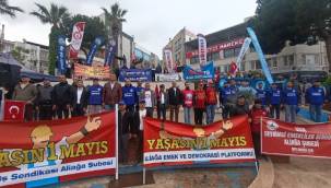 ALİAĞA'DA 1 MAYIS KUTLAMASINDA BİR İLK YAŞANDI