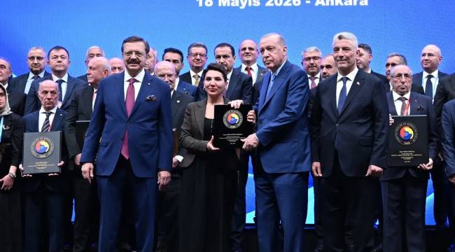 ALTO GENEL SEKRETERİ SEZEN AKYILDIZ GÜRGEN'E CUMHURBAŞKANINDAN PLAKET